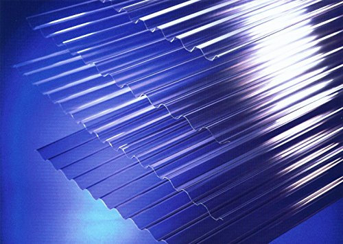 PVC Wellplatten Lichtplatten Profil 76/18 - Sinus (Welle) - 1,2 mm - glatt - glasklar - 12,90 Euro/m² (2000)