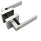 CNANRNANC Outdoor Door Lock Set - Square Privacy Lever for Office, Bathroom Doors (Nickel Silver)
