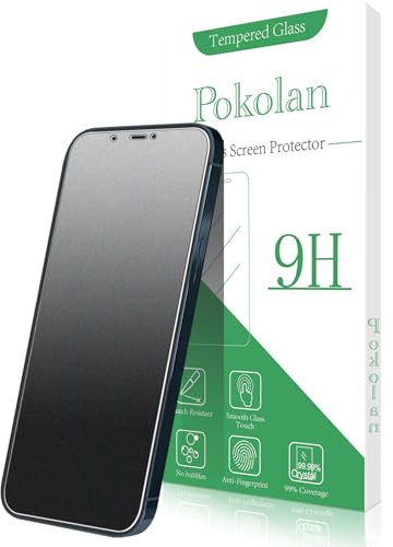 Pokolan 3 Stück Matte Schutzfolie für iPhone 12 Pro Max Schutzglas, Matt Glas Folie, Blendschutz, Blasenfreie, Anti-Kratzen, Anti-Fingerabdruck, Ultra-Klar Displayschutzfolie