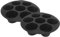 SKDFHOD 2 Stück Muffinblech aus Silikon für 7 Muffins, Antihaft Muffinblech Antihaftbeschichtet Backblech Backform für Cupcakes, Brownies, Kuchen, Pudding 17,8 x 17,8 x 4 cm (Schwarz)
