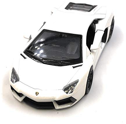 Onwomania Modellauto Aventador Sportwagen Weiß Auto Maßstab 1:34-39 (lizensiert)