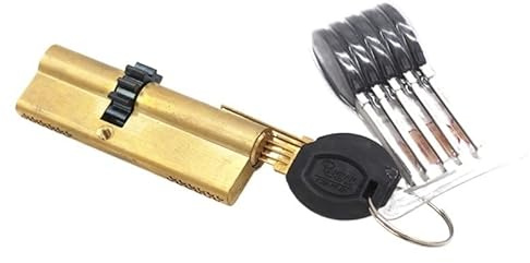 Türzylinderschloss, Zylinderschlosstür, Euro-Zylinderschloss, Zylinderschloss, Zylinder 11 Zähne Zahnrad 63 68 73 80 93 95MM Schlosskern Sicherheit Messing Doppelfeder Super mit AB-Schlüsseln (Farbe: