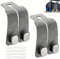 2Pcs Car Headrest Hook, Car Seat Back Double Hook, Leather Car Seat Organiser Hooks Car Hanger Storage, Purse Hook for Car Headrest, Practical Car Interior Accessories for Purse Umbrellas Bags (Grey)