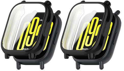 Niboow TPU Funda [2-Piezas] para Xiaomi Redmi Watch 5 Active (Negro+Negro)