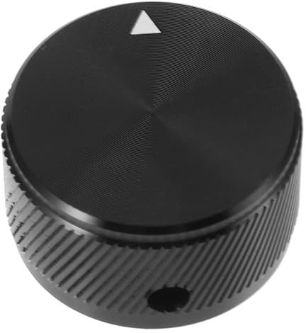 FELTECHELECTR Potentiometerknopf Bass-lautstärke-caps Lautstärkereglerkappen Instrumentenzubehör Potentiometer-knopfkappen Gitarren-sound-regler Bedienknöpfe Kappen Gitarrenteile Black Aluminium