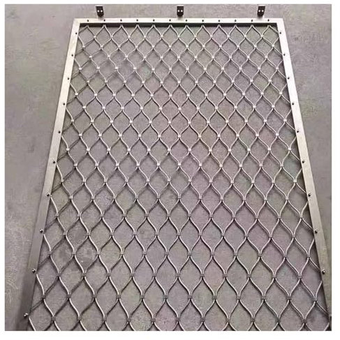 DTVEW 304 Edelstahl-Seilnetz, 4cm/1,5mm Sicherheitsnetz, Balkonschutznetz Gartenbegrenzung Fallschutzzaun, Flexibles Diebstahlschutznetz(1x20m)