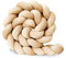 RZYW Bettschlange Baby, Bettschlange Geflochten, Baby SeitenschläFerkissen, Kantenschutz Bettumrandung Knotenkissen, Nestchenschlange Babybett, Zierkissen Stillkissen,Beige,5m