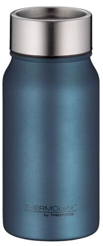 THERMOcafé by THERMOS TC DRINKING MUG night blue mat 0,35l, Thermobecher Edelstahl, Isolierbecher, Kaffeebecher to Go Thermo, auslaufsicher, 8h heiß & 16h kalt, spülmaschinenfest, BPA-frei
