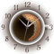 LeeQinersw Kaffee-Wanduhr, Modern 30cm Quarz Groß Rund Wanduhr Dekor, Wanduhr Ohne Tickgeräusche, Leicht zu Lesen für Wohnzimmer, Kinderzimmer, Zimmer, Zuhause, Küche, Schlafzimmer, Büro, Schule