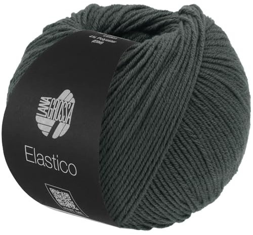 LANA GROSSA Elastico | Baumwoll-Klassiker mit leichtem Stretchanteil | Handstrickgarn aus 96% Baumwolle & 4% Polyester (Elite)| 50g Wolle zum Stricken & Häkeln | 160m Garn FB 194
