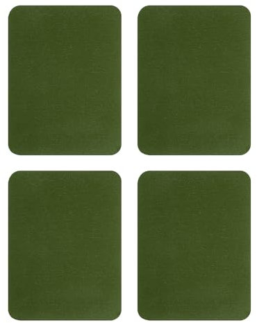 sourcing map 4Pcs Iron on Patches for Clothing Repair, Mending Fabric Repair Patch Cotton for Clothes Pants Bags, 5x4 Inch Army Green