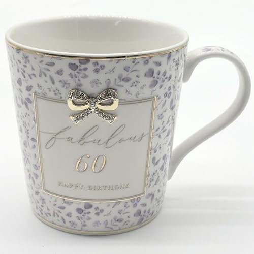 Lesser & PAVEY Madelaine 60th Birthday Mug Madelaine by Hearts Design, Tea and Coffee Mugs for Hot Drinks | Fine China Printed Mugs for Kitchen & Home | Reusable Ceramic Cups for Every Occasion