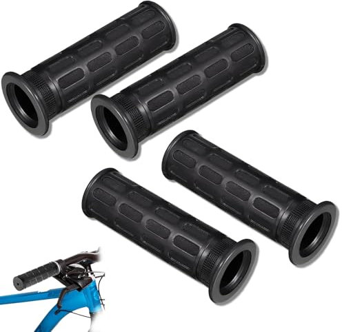 4 Stück Schubkarrengriffe, Innendurchmesser 30 mm Gummi Karrengriff, Lenkergriffe Fahrrad aus Gummi, rutschfest Fahrrad Griffe für Fahrrad, Rollstuhl, Motorrad, Schwarz
