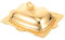 SOIMISS 1 Juego Mantequera creativa europea. mantequillera butter dish mantequillero Vaca almacenamiento exquisita bandeja de mantequilla contenedor de mantequilla casera Vidrio Golden