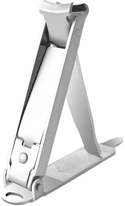 1 tagliaunghie pieghevole in acciaio inox portatile con lima per unghie