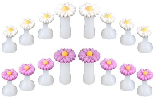 Hpmjz 16 pcs Daisy Toe Separators Silicone Flower Toe Spacers Cute Toes Dividers Pedicures Nail Art Tools for Women Men Straightening Overlapping Crooked Bunion Pads Soft Gel Foot Nail Salon Manicure