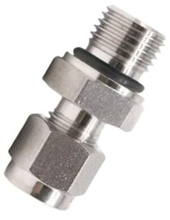 SUS316L Stainless Pipe Fitting, G1/8 1/2 3/4 1inch BSPP Male to 3-12mm and 1/8-1 Inch Tube Compression Union(3/4 Inch*G1/2)