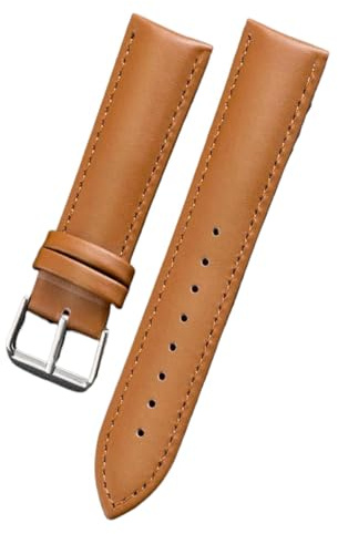 Bihahyj Herren-Uhrenarmband aus echtem Leder, 12-24mm