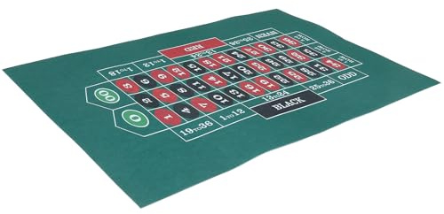 FRCOLOR Wasserfeste Faltbare Pokermatte mit Doppelseitiger Filzoberfläche rutschfeste Spieltisch Unterlage für Poker Spieleabende und Themenpartys