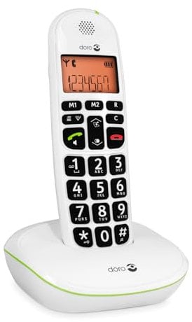 Doro PhoneEasy 100w Téléphone sans Fil DECT pour Seniors avec Grandes Touches et Son Amplifié (Blanc X 1) [Version Française]