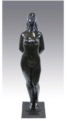 Große Moderne Bronzefigur - Stehender Frauenakt - Gaston Lachaise Skulptur - Akt Statue - Kunst online kaufen - Wohndeko - Innen