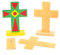 Baker Ross AC638 Kreuze zum Aufstellen aus Holz Bemalen und Verzieren zu Ostern – Kreatives Bastelset für Kinder/Erwachsene (4 Stück), Pack de 4