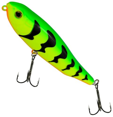 SEIKA Pro Unisex – Erwachsene 10C8900131C10 SEIKA Pr-Toyama-Stickbait Farbe: FIRE Tiger 9,5cm Programm Wobbler, Bunt, Normal