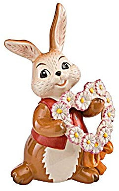 Goebel Von ganzem Herzen Osterhase, Steingut, Mehrfarbig, 11,5x7x6cm