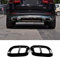 YIWANG Edelstahl-Auspuff-Schalldämpfer, Endrohrverkleidung, Abdeckrahmen, 2 Stück, für Mercedes Benz GLE GLC GLS W167 X253 X167 2019 2020 Autozubehör (glänzend schwarz)