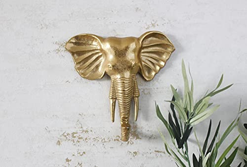 HomeZone® Novelty Gold Elephant Animal Hook Key Holder Coat Towel Jewellery Hook Rack Wall Mounted Decorative Key Hanging Rack Home Decor (Gold Elephant)