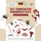 Papierdrachen 100 Tattoos zum Aufkleben aus Deutschland - Klebetattoos zu Halloween mit Narben, Blut, Wunden, Kratzern und Spinnen - für das Halloweenkostüm - vegan - Set 18