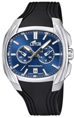 Montre Lotus pour Homme 15756/F Special Prices Boîtier en Acier Inoxydable Gris Bracelet en Plastique Noir