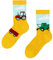 Dedoles Socken Kinder Mädchen Jungen Baumwolle viele lustige Designs Weihnachtssocken 1 Paar, Farbe Gelb, Motiv Traktor, Gr. 27-30