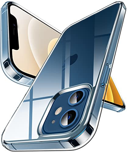 DASFOND Hülle für iPhone 12 Mini, Crystal Clear Nie Vergilbung Cover Transparent stoßfest Ultra dünn Handyhülle Anti-Scratch Klar Rückseite Handyhülle Flexibel Hard Case, Durchsichtig