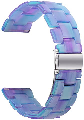 AEMALL Cinturino in resina da 20 mm per Garmin Venu Sq Vivoactive 3/Vivomove HR/Forerunner 645 245 Smartwatch Bracciale, For Garmin Venu, agata
