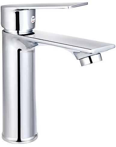 Cieex Mitigeur Lavabo Robinet Salle Bain Robinet Lavabo pour Salle de Bain Réglable à Chaud et à Froid Robinet Chromé