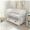 Generisch Baby Delux Babybett 60x120 Kinderbett umbaubar zum Juniorbett weiß mit Schublade und Aloe Vera Matratze höhenverstellbar mit Schlupfsprossen (Lia weiß)