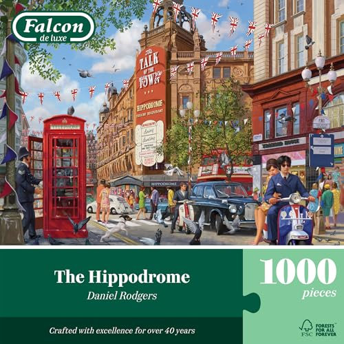 Falcon The Hippodrome, 1000 Piece Jigsaw Puzzle for Adults - Beautifully Illustrated 1000Pc Adult Jigsaws, Fun Present & Activity for Home, Puzzles for Rainy Days, Birthday Jumbo