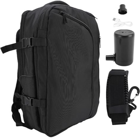 AUNMAS Sac à Dos à Vide de Grande capacité avec Poubelle Dédiée pour Voyager Confortable, Séparation Sèche Humide, Sangle à Bagages, Crochet Suspendu