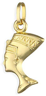 Nofretete Charms Anhänger beidseitig 3D 14 Karat Gold 585 (Art.212122)