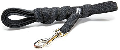 IDC Color & Gray gumierte Leine, 14 mm x 3 m ohne Schlaufe, Schwarz-Grau