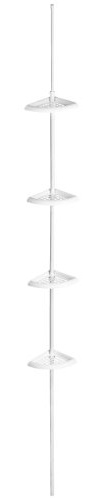 Premier Housewares Corner Wall Shelf Floating Corner Shelves White Small Shelf Corner Shelf Unit H145 X W26.5 X D18 Cm
