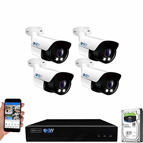 GW Security Inc Outdoor/Indoor Surveillance Camera System With 4 x HD 1080P Varifocal Zoom HD-SDI Security Cameras And 1080P HD-SDI 4 Channel DVR (Pre-Installed 1TB HDD)