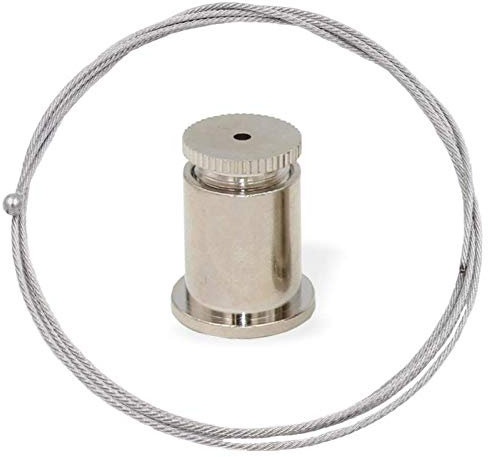Licht-Zubehoer.de Abhängeset ohne Drahtseilhalter/Gripper für höhere Lasten | Deckenbefestiger, Drahtseil Ø1,8mm, Länge 1500mm