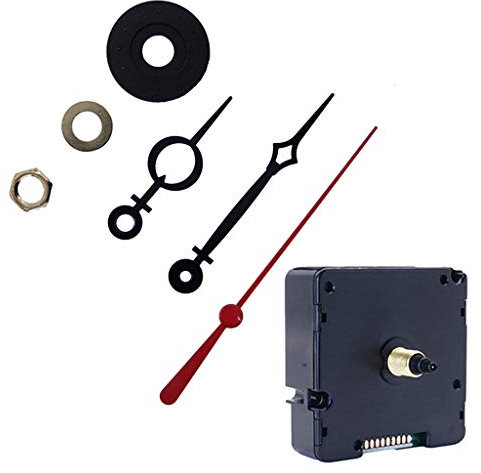 DEEWISH Movement, HD 1688-17mm Axis Length MSF Radio Controlled Clock Movement Scanning Quartz Wall Clock Electric Clockwork Drives Radio Clock (56 * 56 * 19mm, With Clock Hand)