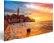 Bild auf Leinwand Schöner Sonnenuntergang in Rovinj an der Adriaküste Kroatiens. Wandbild Poster Leinwandbild