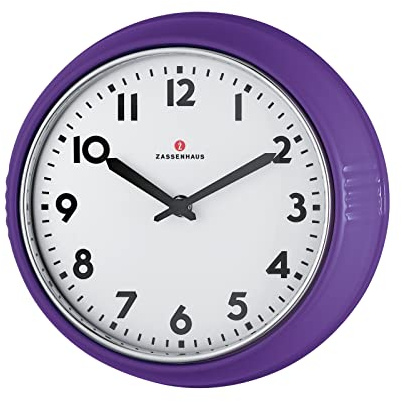 Zassenhaus Retro Wanduhr, Ultra Violett, One Size