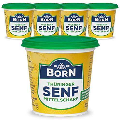 5x200ml Born Senf - mittelscharf im Becher