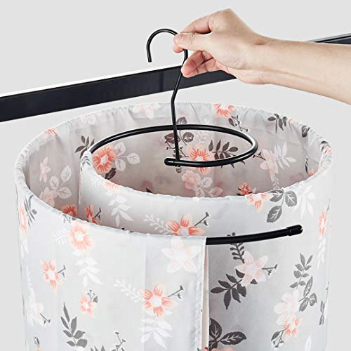 Étendoir à Linge Extérieur Métal, Séchoir en Forme de Spirale, Acier Inoxydable Cintre en Forme Suspendus Rotatif Couettes Couvertures Draps Séchoir à Linge Stockage Rack pour Fenêtre Intérieur, Noir