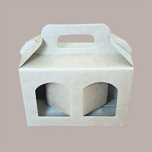 Lucgel Scatola Regalo Astuccio Porta Vasetti 10 Pz, Carta Avana, Marmellate, Salse - 130x60H120mm